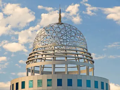 Dome with Sculpture Undulating Spire